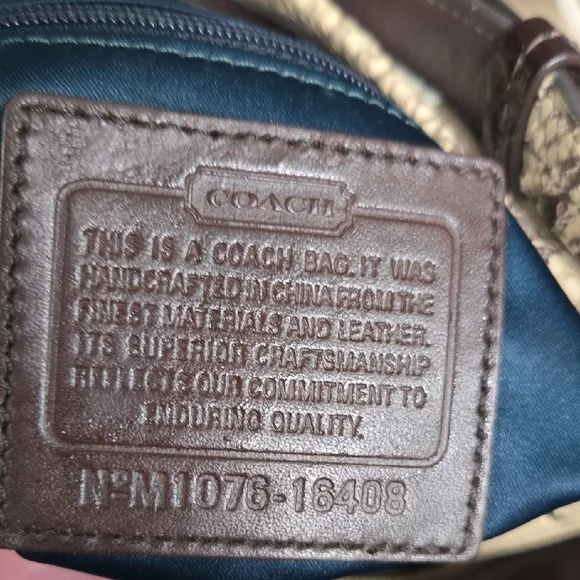 Coach Signature C's with Snakeskin Trim Shoulder Bag - Picture 9 of 15